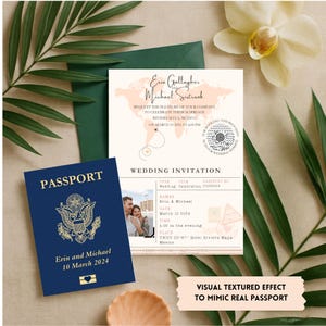 Passport Destination Wedding Invitation