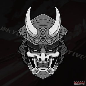 Danger Oni Mask - Japanese Oni Mask Vinyl KissCut Sticker by KyodaiCollective