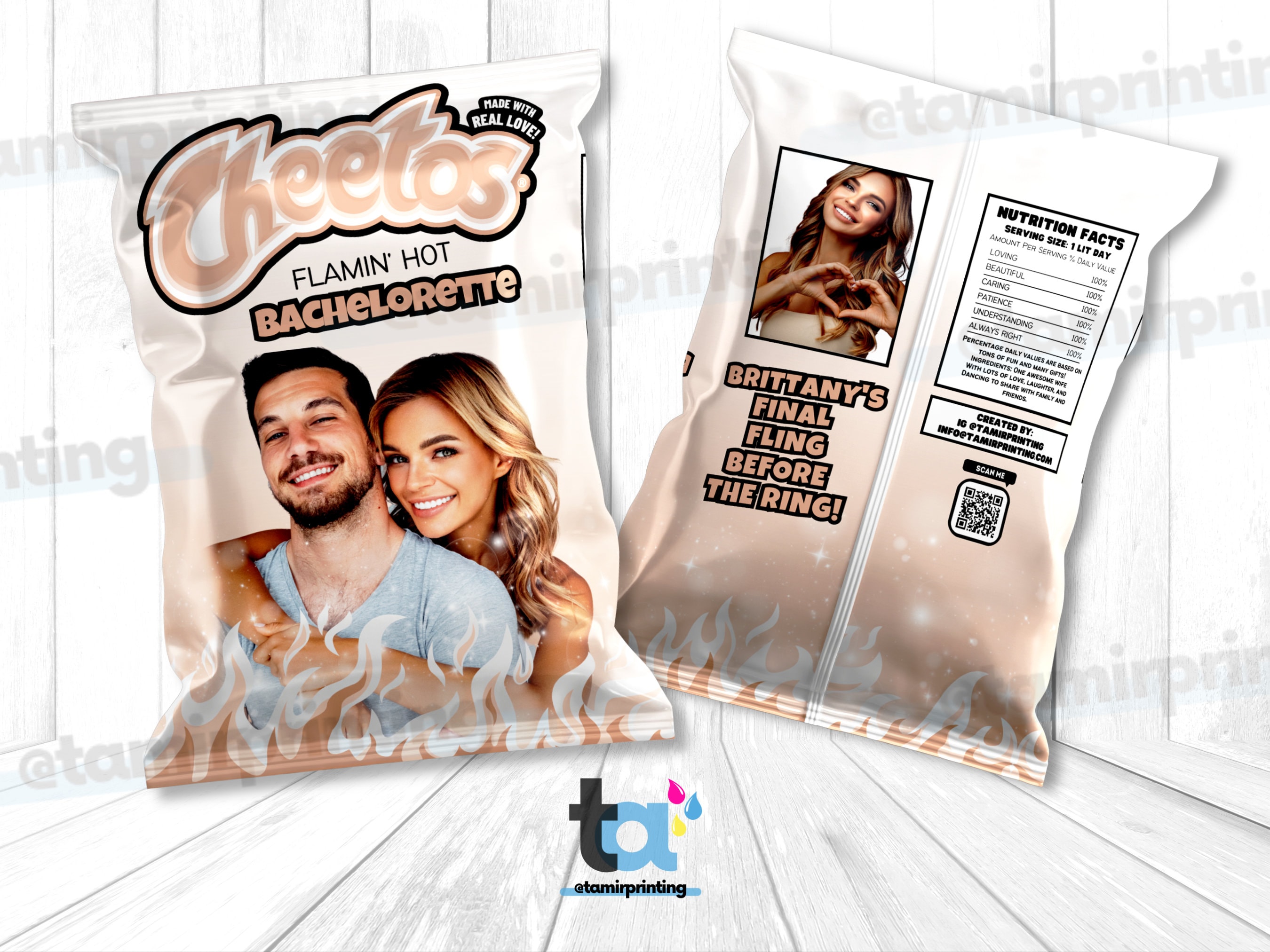 Flamin #39 Hot Chip Bag Party Favors Bachelorette Party Etsy