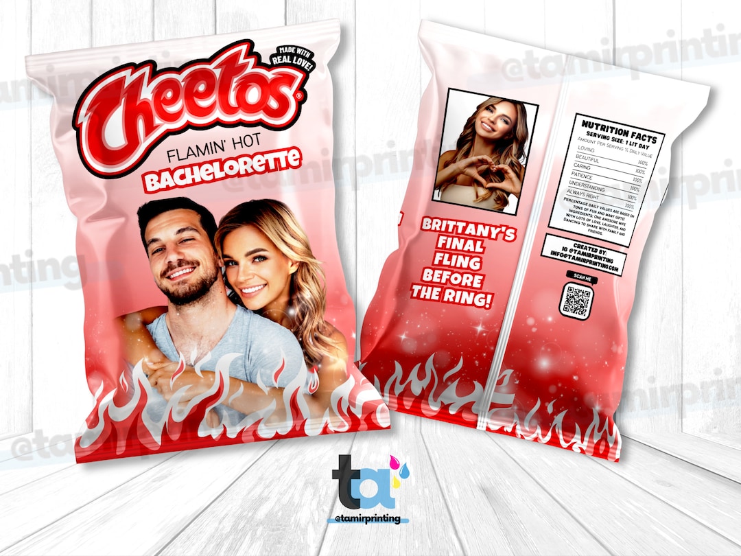 Flamin #39 Hot Chip Bag Party Favors Bachelorette Party Custom Bags