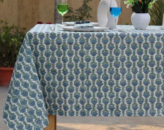 Indian Vinatge Cotton Block Print Dinner Table Cloth/Napkins/Placemats/Runners For Wedding/Party Table Napkin Zero Waste Reusable Napkins