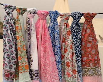 Hand Block Print Cotton Sarong | Boho Beach Pareo Wrap, Resort Wear