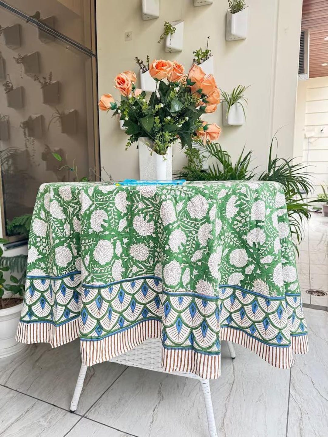 Handblock Table Cover Rectangle/square/round Cotton Tablecloths With ...