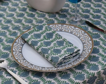 Kitchen Table Dinning Napkins Lot, Everyday Cotton Dinner Napkins Set, Indian Block Print Napkin Cloths, Boho Style Napkins.