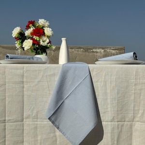 200 Pack Of Dusty Blue Everyday Dinner Napkin Set 100% Cotton Wedding Table Napkin Reusable Kitchen Zero Waste Cloth Napkins.