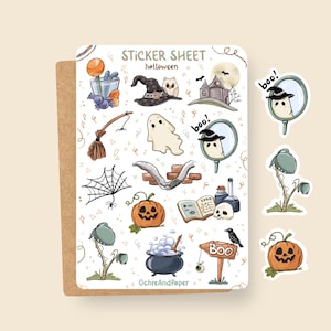 Sticker Sheet &quot;Halloween&quot; - Planner stickers, Bullet journal stickers, Halloween stickers, Scrapbooking stickers, Seasonal stickers