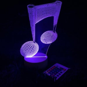Custom Music Note Led Night Light