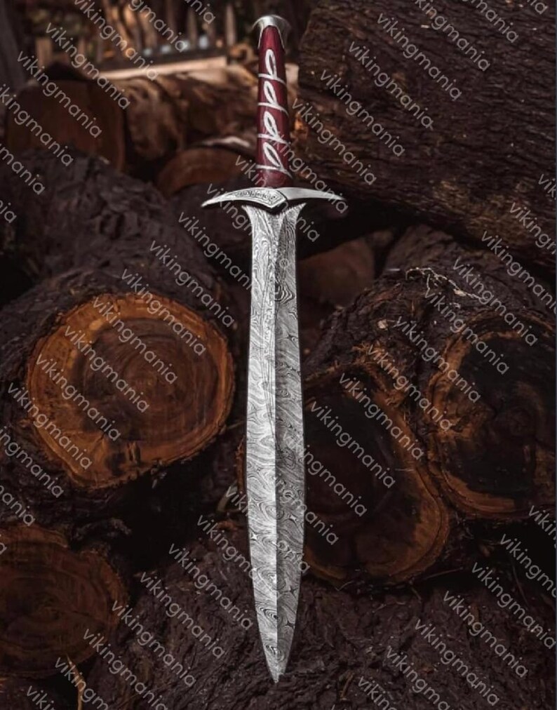CUSTOM STING Sword of Frodo LOTR Damascus Steel, Sword of Strider ...