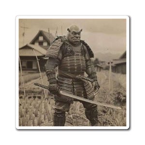 Shrek Samurai Magnet, Shrek Gift, Gift for Spouse, Shrek Apparel, Shrek, Gift for Kids, Officr Gift