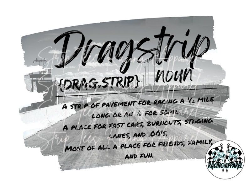 Drag Strip Definition Sumblimation Png Digital Download Etsy