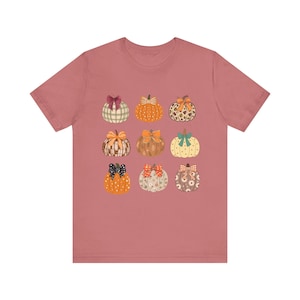 Patchwork Pumpkin Trio Grid T-Shirt | Fall Pumpkins Tee