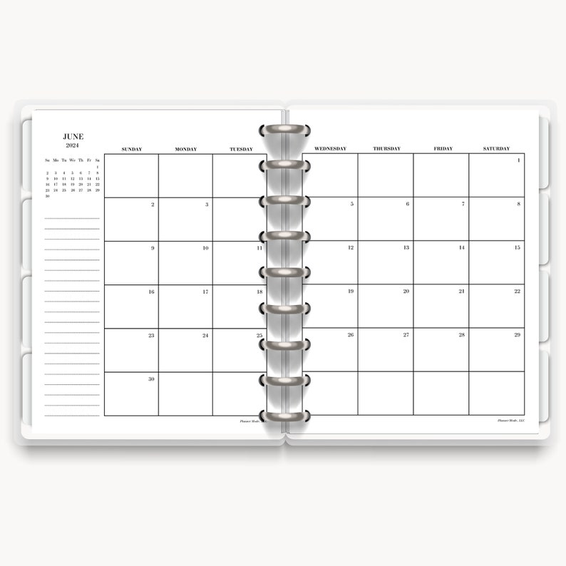2024 Planner, Dated 2024 Calendar, Planner, 2024 Monthly Calendar