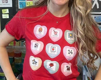 Candy Heart PCS Symbol Special Education Teacher Tee
