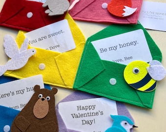 Felt Valentine's Day Story Set: Animal Valentines, Flannel Board Resource