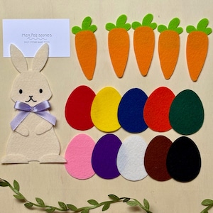 Easter Bunny Felt Board Story: Carrots & Eggs Set