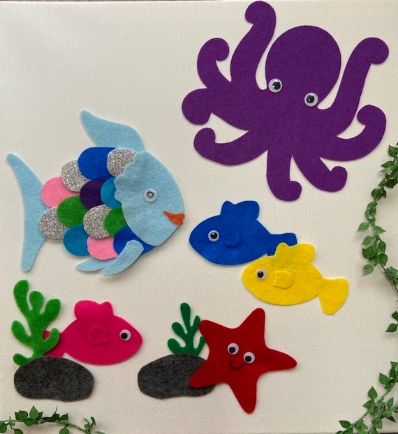 The Rainbow Fish Felt Story Flannel Board Story Teacher - Etsy