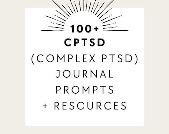 CPTSD ジャーナル ライティング プロンプト - 100 以上の印刷可能な質問、身体運動、対処ツール、感謝のエクササイズ、デジタル ダウンロード