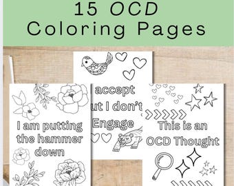 OCDの塗り絵、OCDの対処ツール、OCDの塗り絵、侵入思考と不安の塗り絵