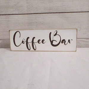 Farmhouse Coffee Bar Sign – Decor for Cozy Kitchen Vibes– Rustic Coffee Bar Decor
