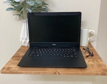 Handmade Pine Folding Wall Desk: Small Space Solution