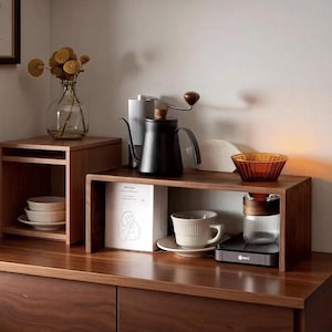 キッチンカウンター用モダンシェルフ、幅3.5インチ、コーヒーバー