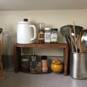 Cedar Over-the-Stove Spice Rack: Rustic Farmhouse Decor