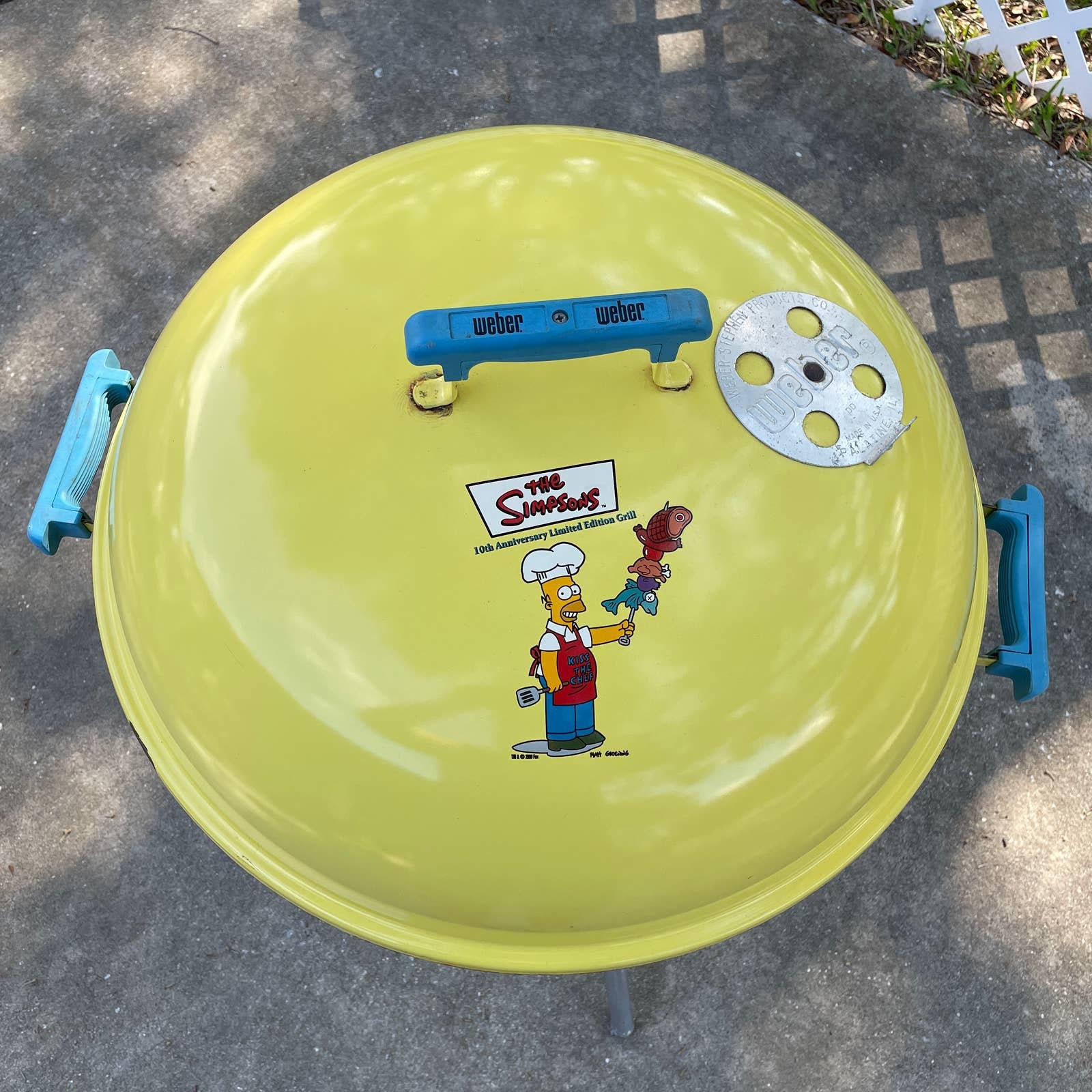 Simpsons top weber grill