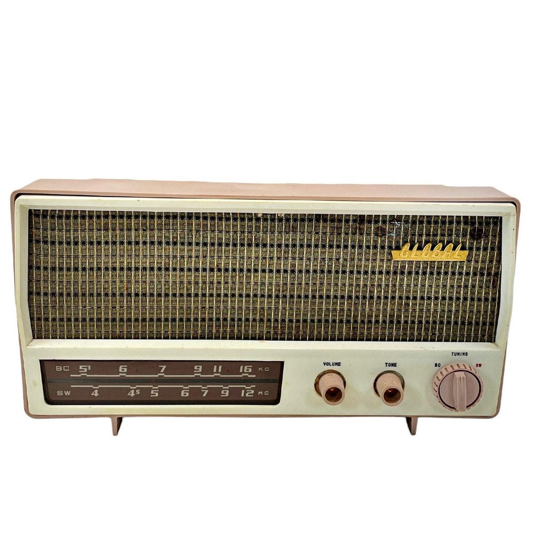 Pink Transitor Rare Vintage Pink Global 8 Transistor Radio BC/SW Model GR-652 Japan ...