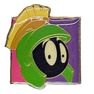 Vintage 1994 Marvin the Martian Enamel Metal Magnet Warner Bro. Loony Tunes
