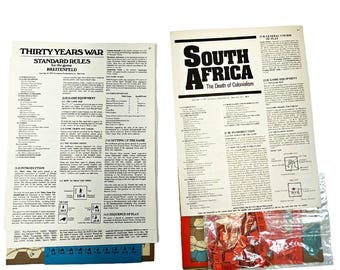 SPI Lot of (2) Strategy Games Thirty Years War South Africa Death of Colonialism
