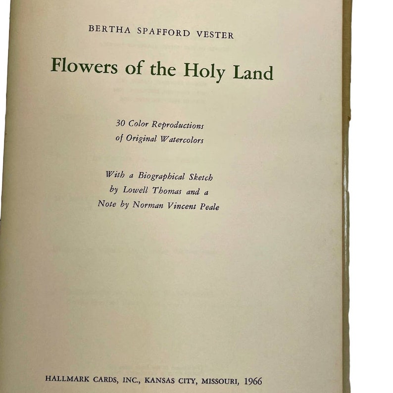 Flowers of the Holy Land by Bertha Spafford Vester 30 Color Etsy