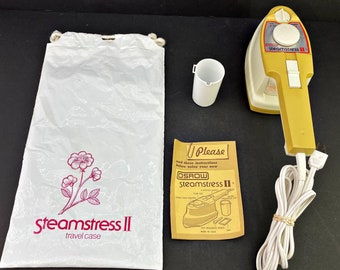 Steamstress 2 Osrow Vintage Steam Iron in Original Bag Complete USA  FREE SHIPPING