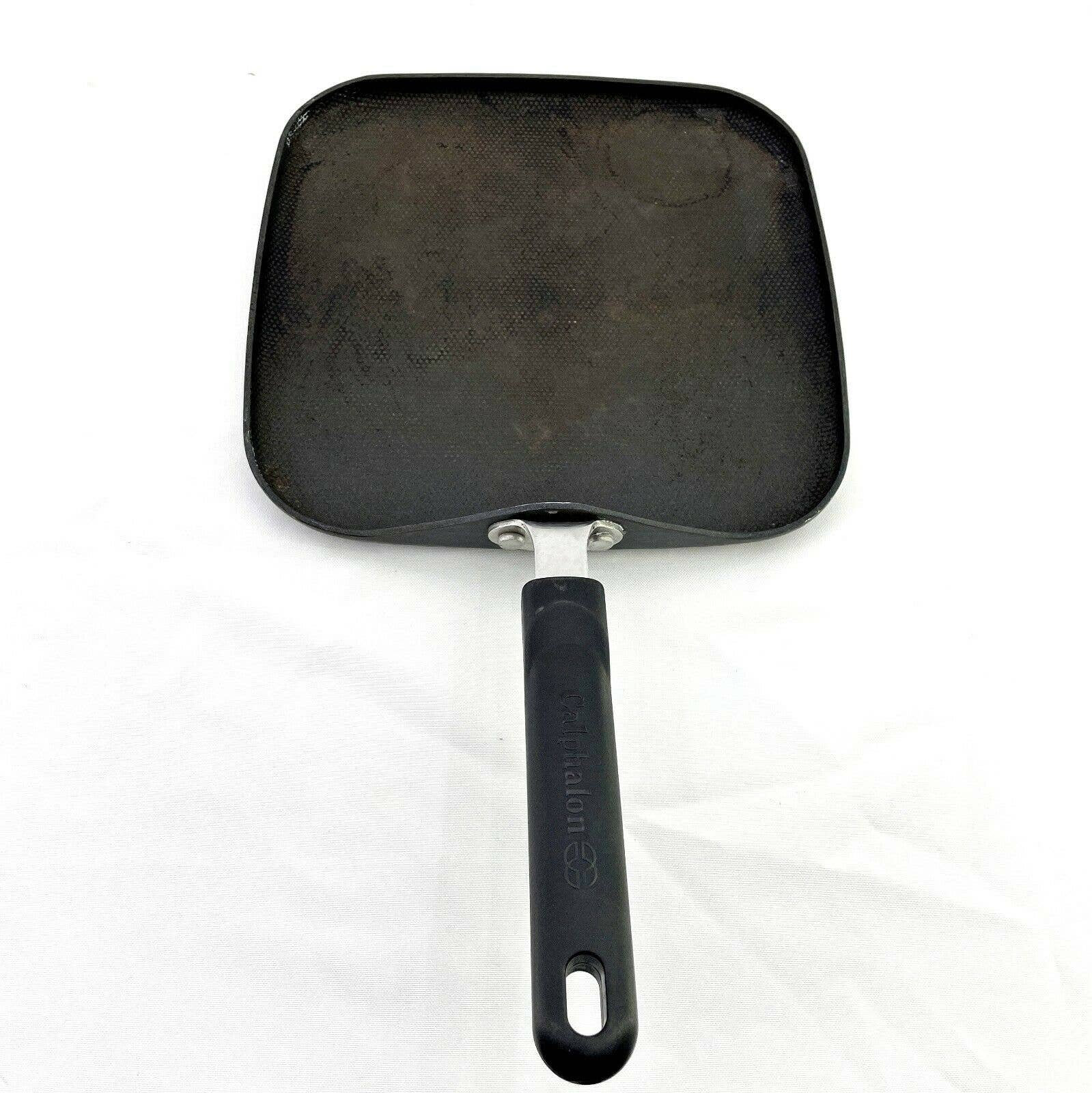 Calphalon Griddle Ribbed Frying Pan Nonstick 11 Square Hard-Anodized Grill