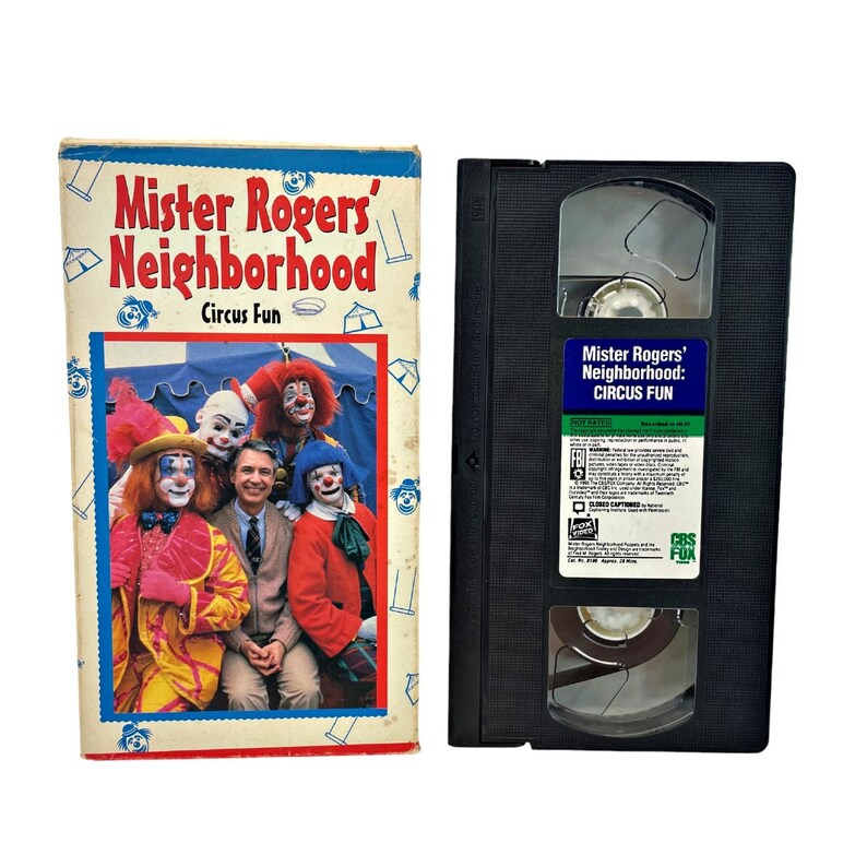 Vintage 1987 Mister Rogers Neighborhood Circus Fun VHS Tape Family Kids