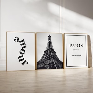 Paris Vintage Travel 3 Posters Pack, Paris City 3 Prints Pack, Paris City 3 Wall Arts Pack, 3 Set of Paris Travel Print Decor, Paris Posters
