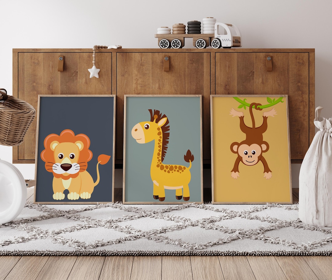 Animal Nursery Decor, Safari Nursery Wall Prints, Jungle Animals, Boho ...