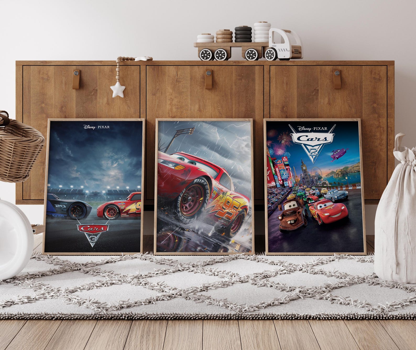Set Of 3 Movie Poster Cars Movie Poster Piston Cup Disneyland set-of-3-movie-poster-cars-movie-poster-piston-cup-disneyland