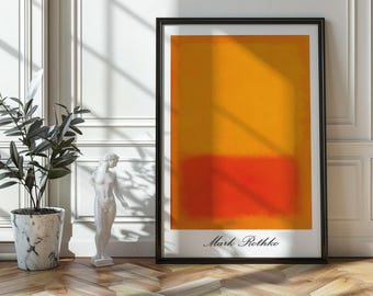 Mark Rothko Poster Yellow & Orange Wall Art Print