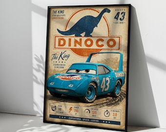 Cars Movie Poster - Piston Cup - Disneyland Home - Piston Cup - Lightning Radiator Springs Poster