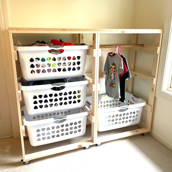 Multi-Purpose Laundry Basket Holder - 6 Tier (2 Bushel)
