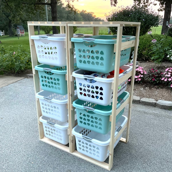 8 Tier Laundry Basket Holder