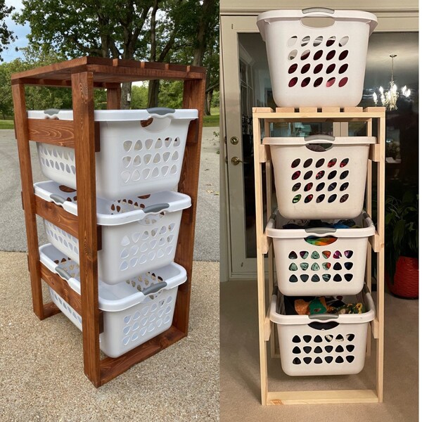 Laundry Basket Tower Etsy