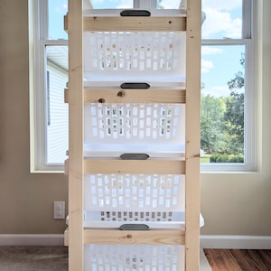 Laundry Basket Holder Storage Shelf (2 Bushel) image 7
