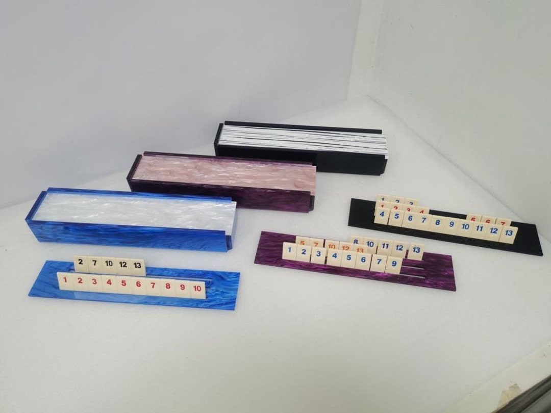 Lucite Rummikub Premium Set Tiles Holders and Storage - Etsy