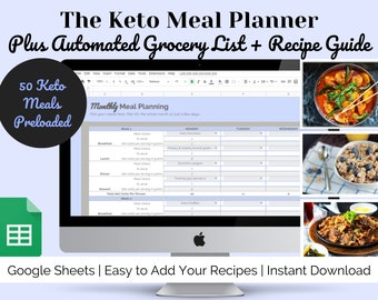 Keto Diet Planner | Keto Planner | Low Carb Meal Plan | Personalized Keto Meal Plan | Low Carb Diet | Keto Food List