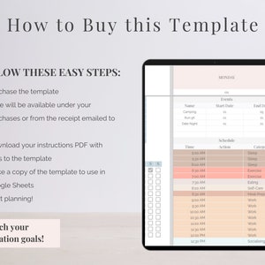 Digital Life Planner | Daily Schedule Spreadsheet | Google Sheet Planner | Habit Tracker | Annual & Monthly Goal Tracker | Schedule Template image 10