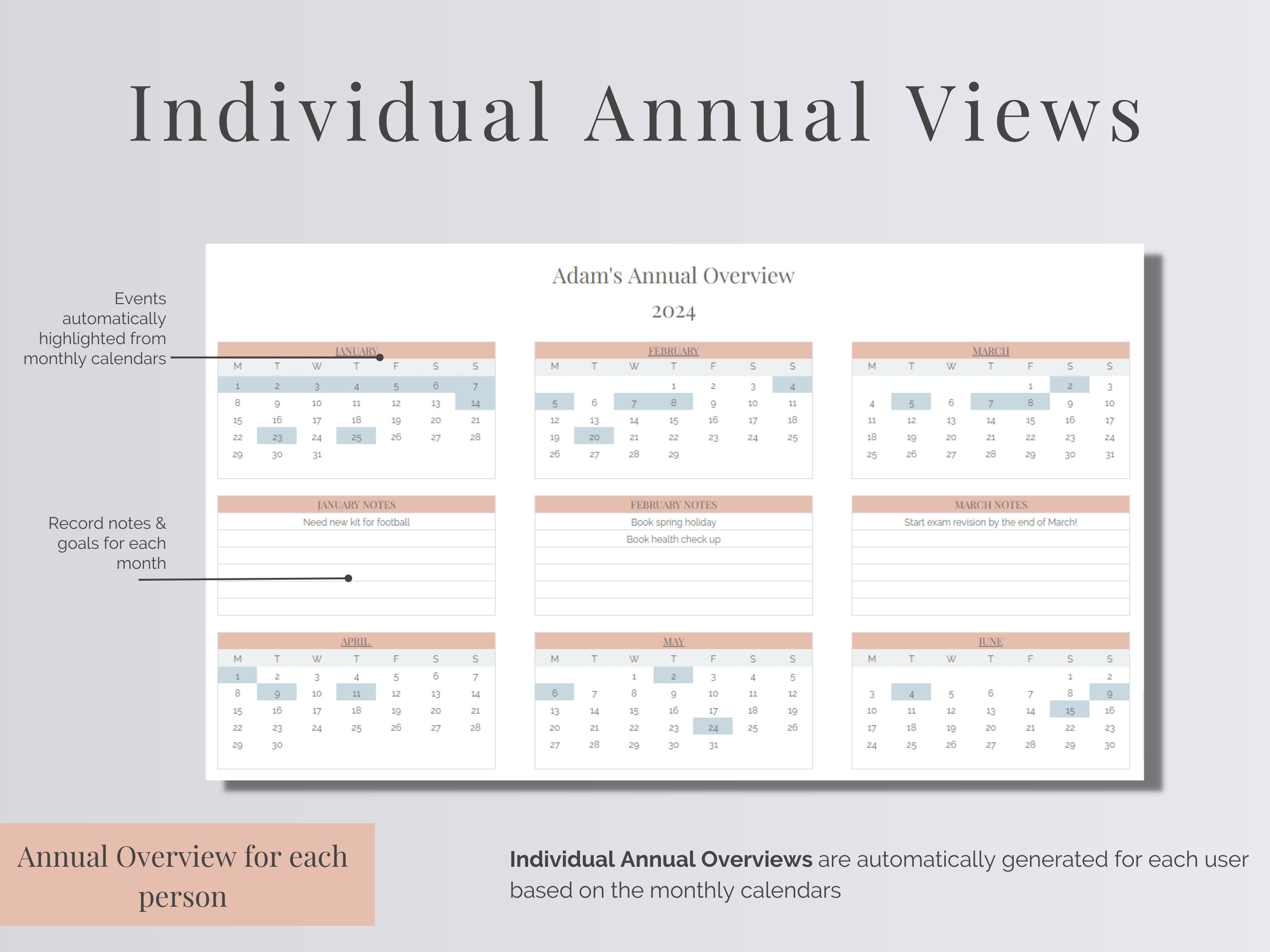 Reusable Multi-person Monthly Schedule | Weekly Calendar Google Sheet ...