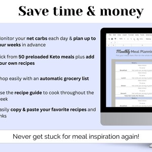 Keto Diet Planner | Keto Planner | Low Carb Meal Plan | Personalized Keto Meal Plan | Low Carb Diet | Keto Food List image 3