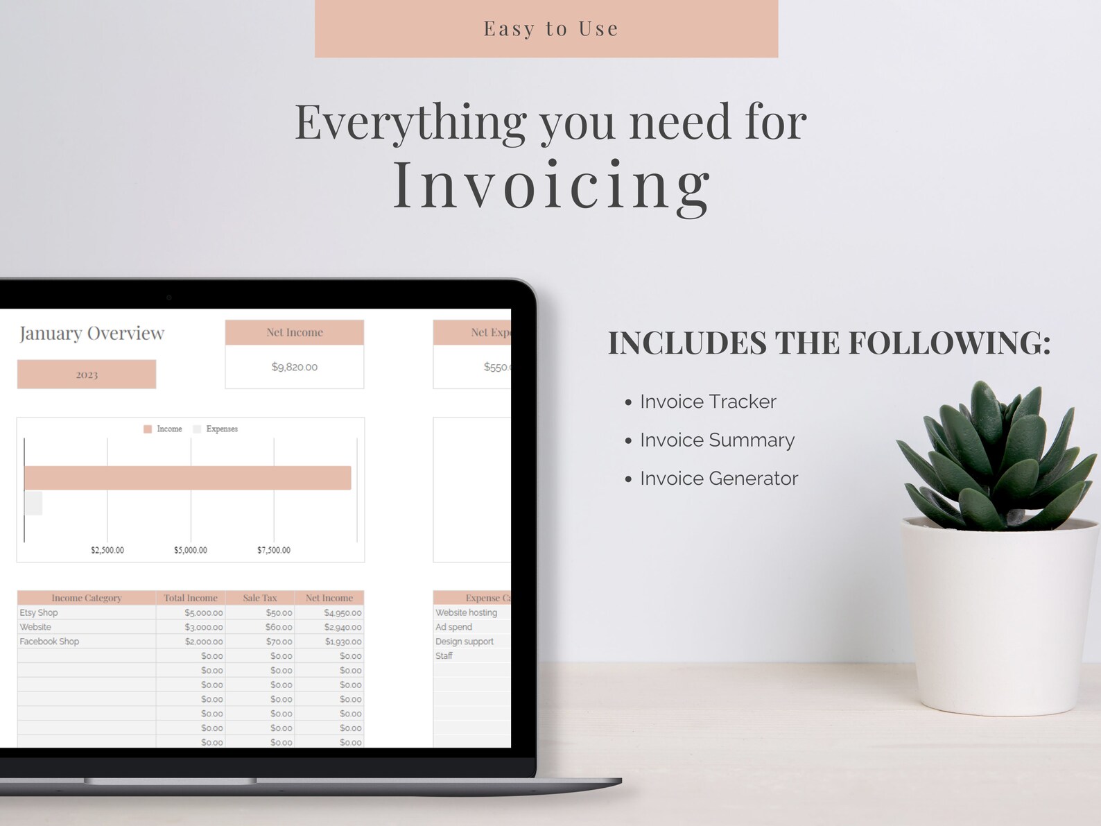 Invoice Tracker & Template Google Sheets | Automatic Invoicing Tool ...
