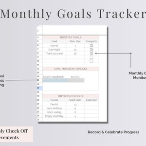 Digital Life Planner | Daily Schedule Spreadsheet | Google Sheet Planner | Habit Tracker | Annual & Monthly Goal Tracker | Schedule Template image 7
